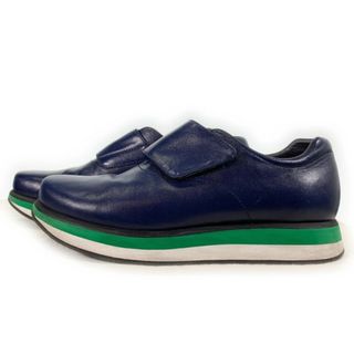 プラダ(PRADA)のPRADA SPORT プラダスポーツ ベルクロ スリッポン レザースニーカー ネイビー 40 2351 Size 7 (26cm相当)(スニーカー)