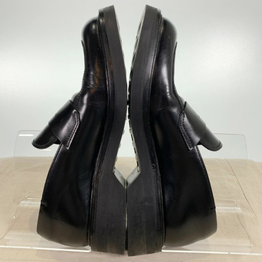 PRADA(プラダ)のPRADA プラダ レザーコインローファー 厚底ソール ブラック 1047 Size 7 (26cm相当) メンズの靴/シューズ(ブーツ)の商品写真