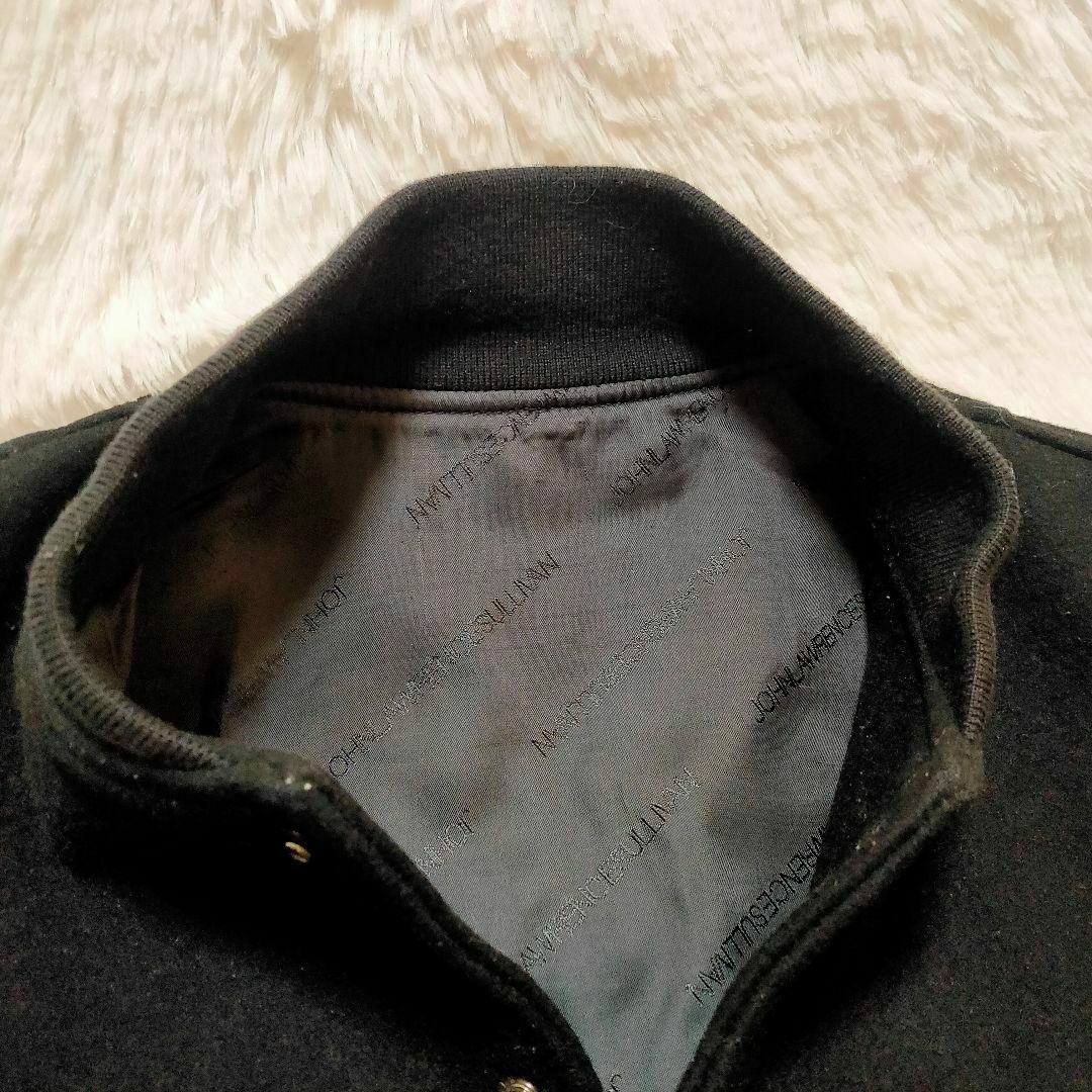 美品✨JOHN LAWRENCE SULLIVAN スタジャン 袖レザー　黒 メンズのジャケット/アウター(スタジャン)の商品写真