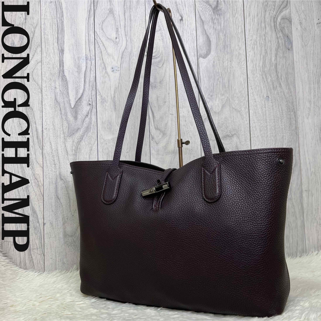 LONGCHAMP(ロンシャン)の定価100100円♡現行品♡美品♡カウハイドレザー♡ロンシャン トートバッグ レディースのバッグ(トートバッグ)の商品写真