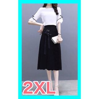 韓国風　女神　春服　レディース　スーツワンピース　スカート　２XL(ロングワンピース/マキシワンピース)