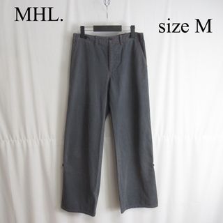 エムエイチエル(MHL.)の専用 MHL. コットン ワイドパンツ チノ パンツ スラックス 2 グレー(カジュアルパンツ)