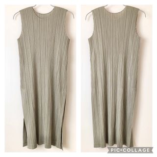 プリーツプリーズイッセイミヤケ(PLEATS PLEASE ISSEY MIYAKE)のPLEATS PLEASE 2020SS ノースリーブ ワンピース サイズ3(ひざ丈ワンピース)