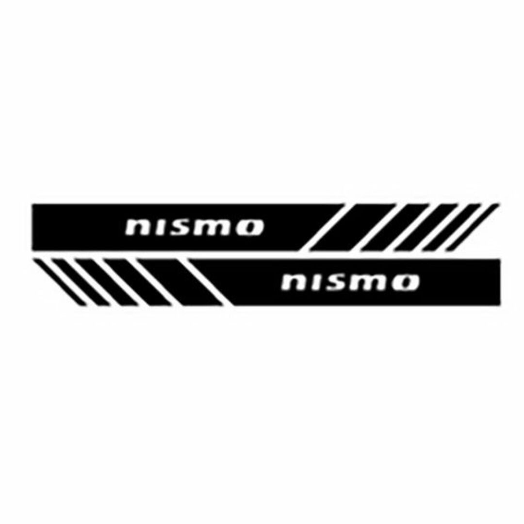 nismo(ニスモ)のnismo 　ニスモ　ドアミラーステッカー　ブラック（黒）１セット 自動車/バイクの自動車(車外アクセサリ)の商品写真