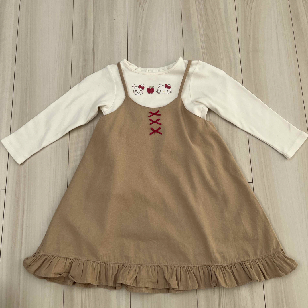 coeur a coeur(クーラクール)のキムラタン　ハローキティ　ワンピース　100 女の子 キッズ/ベビー/マタニティのキッズ服女の子用(90cm~)(ワンピース)の商品写真