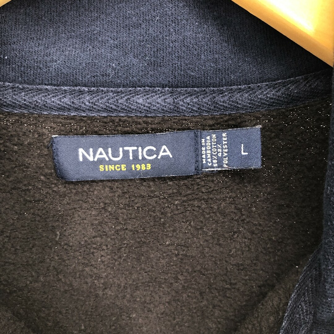 NAUTICA(ノーティカ)の古着 ノーティカ NAUTICA ハーフジップスウェットシャツ トレーナー メンズL /eaa412133 メンズのトップス(スウェット)の商品写真