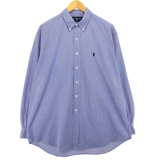 ラルフローレン(Ralph Lauren)の古着 ラルフローレン Ralph Lauren BLAKE 長袖 ボタンダウンチェックシャツ メンズL /eaa412931(シャツ)