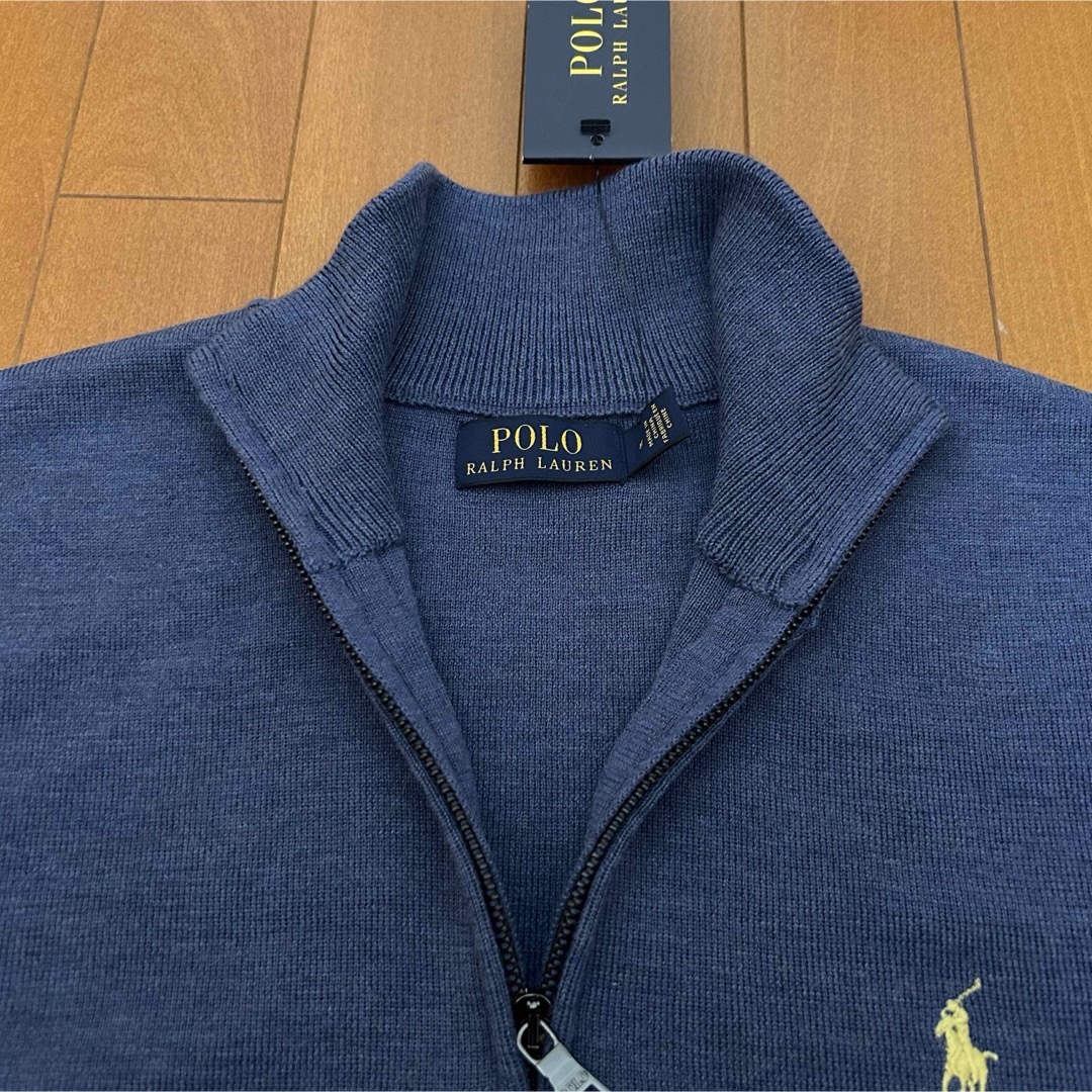 Ralph Lauren(ラルフローレン)の新品 90s POLO Ralph Lauren ニット セーター ジップアップ メンズのトップス(ニット/セーター)の商品写真
