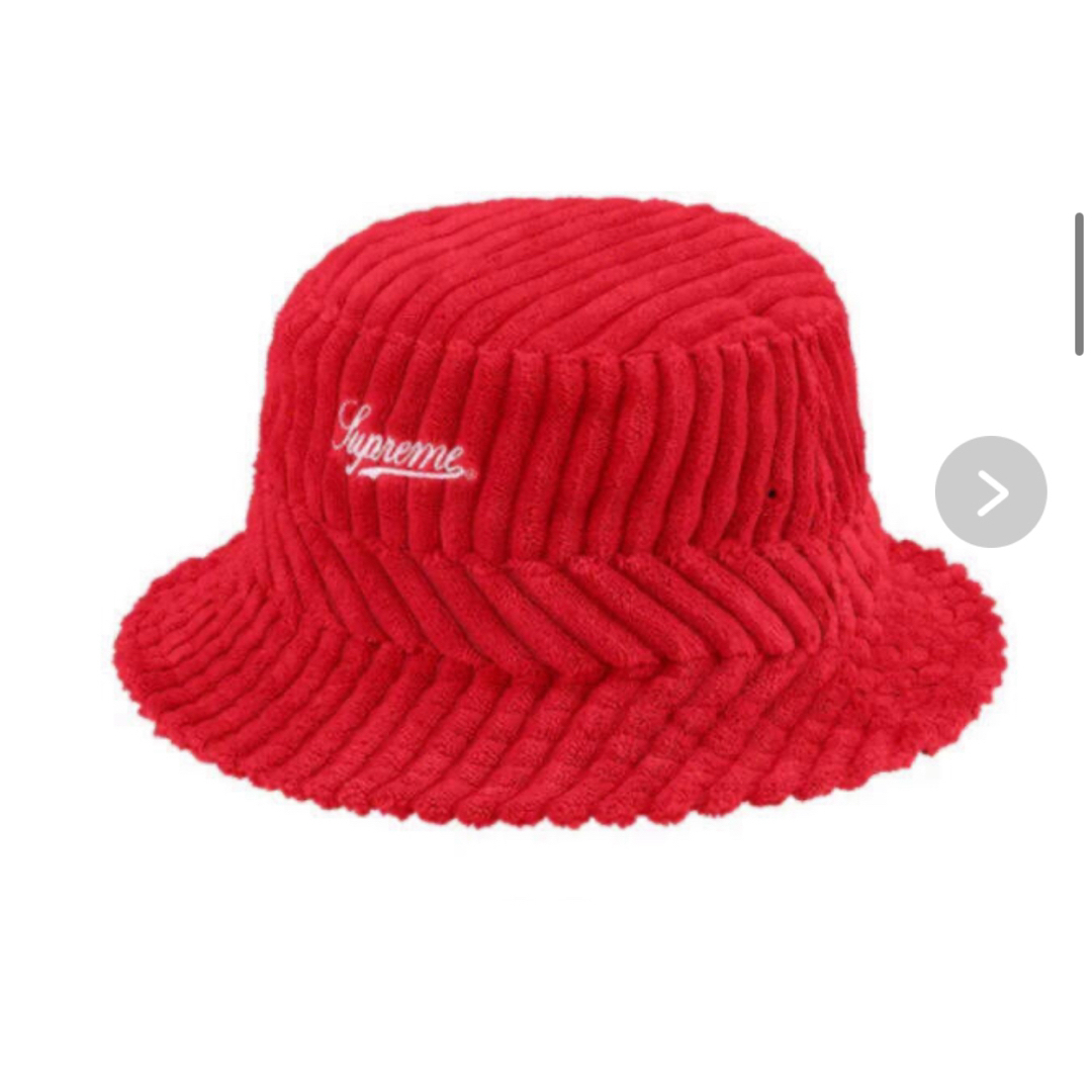 Supreme(シュプリーム)のsupreme terry corduroy crusher 赤　ハット メンズの帽子(ハット)の商品写真