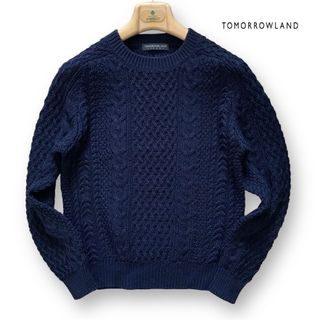 トゥモローランド(TOMORROWLAND)の美品/TOMORROWLAND TRICOT/ケーブルクルーネックセーター(ニット/セーター)