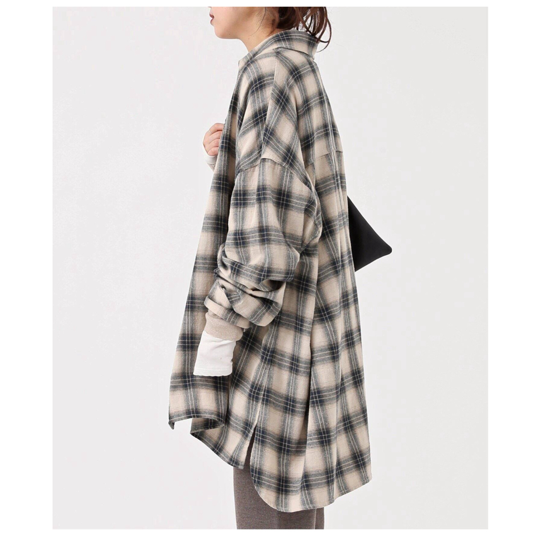 AP STUDIO(エーピーストゥディオ)の【PROVOKE/プロヴォーク】Oversized check Shirt レディースのトップス(シャツ/ブラウス(長袖/七分))の商品写真