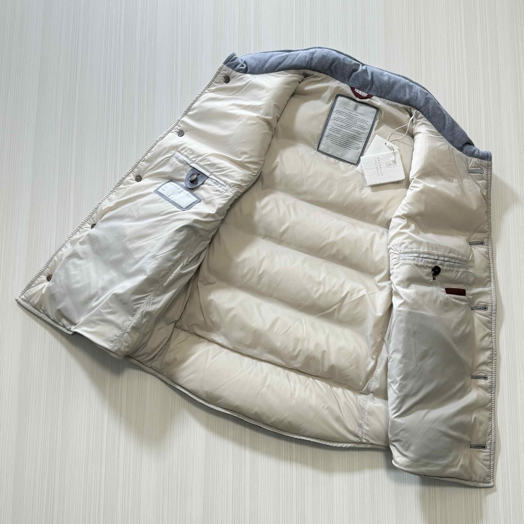 BRUNELLO CUCINELLI(ブルネロクチネリ)のL62★未使用★22-23AW★極上レザー ダウンベスト ブルネロクチネリ メンズのジャケット/アウター(ダウンベスト)の商品写真