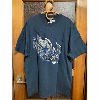 ハーレーダビッドソン(Harley Davidson)のハーレーダビッドソン　Tシャツ　古着　ネイビー　XL  ヘインズ　コットン100(Tシャツ/カットソー(半袖/袖なし))