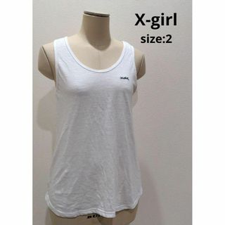 X-girl - X-girl タンクトップ レディース トップス ホワイト 2 ノースリーブ