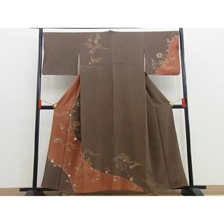 平和屋野田店■訪問着　駒刺繍　枝花楽器文　金彩　逸品　n-cw0680(着物)