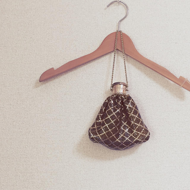 ♡vintage metalmesh handbag♡gold/quilting レディースのバッグ(ハンドバッグ)の商品写真