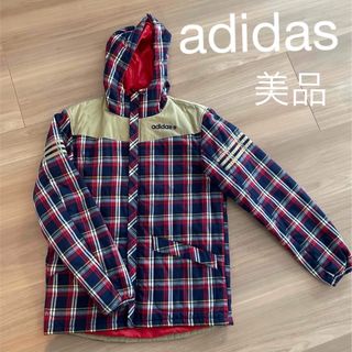 アディダス(adidas)のadidas メンズ　アウター　ジャケット　チェック　美品(ダウンジャケット)