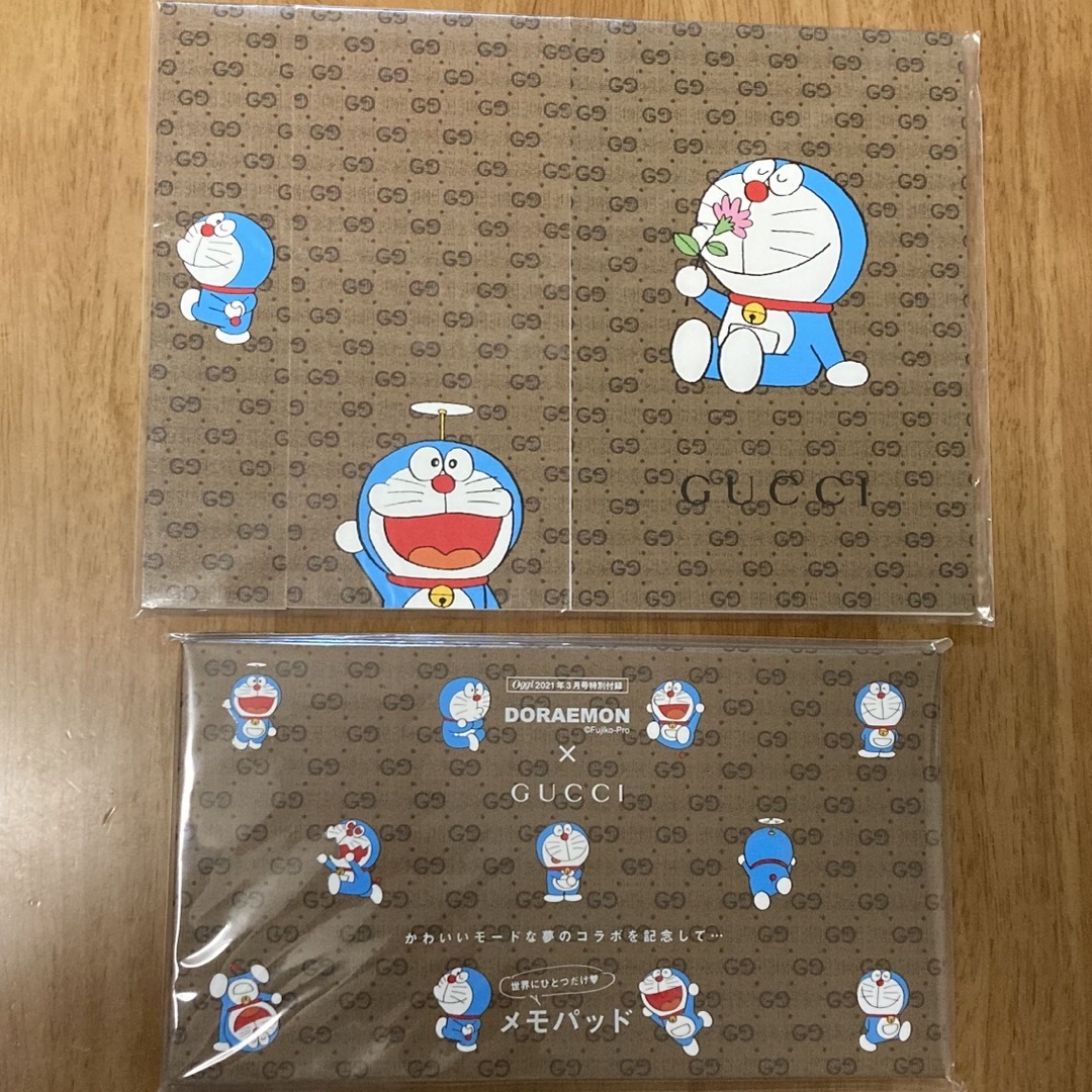 小学館(ショウガクカン)のGUCCI ドラえもんメモパッド・ 付箋3点セット 付録 インテリア/住まい/日用品の文房具(ノート/メモ帳/ふせん)の商品写真