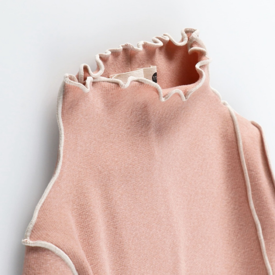 Branshes(ブランシェス)の新品　branshes もちもちニットソー　ロンT 110cm ピンク　子供服 キッズ/ベビー/マタニティのキッズ服女の子用(90cm~)(Tシャツ/カットソー)の商品写真