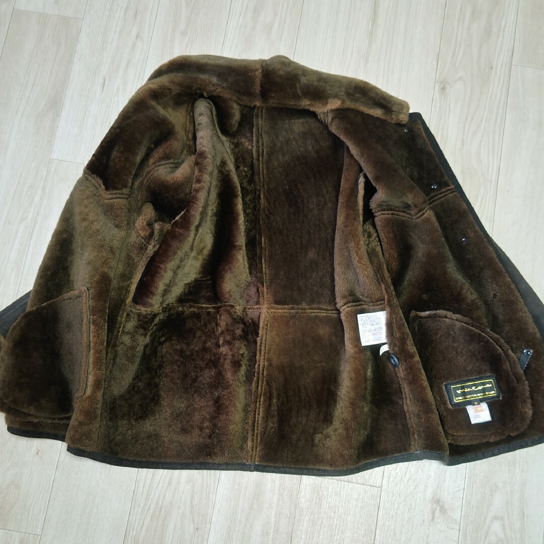 スペイン製ムートンジャケット ダブルフェイス 9号サイズ レディース 羊革 毛皮 レディースのジャケット/アウター(ムートンコート)の商品写真