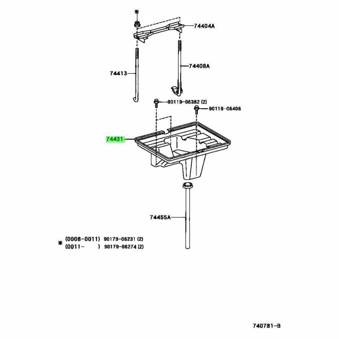 自動車トヨタ セルシオ UCF31 バッテリ トレイ TRAY