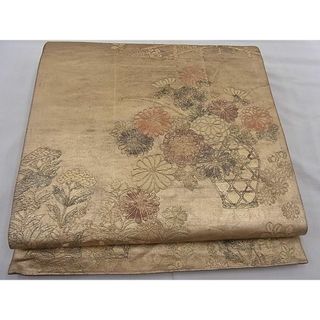 平和屋川間店■六通柄袋帯　作家物　陶器菊花文　逸品　n-mz8336(帯)