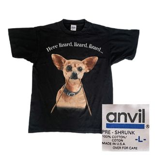 Anvil - 90'S  ビンテージ Tシャツ タコベル　Ｌ　Anvil  美品ブラック