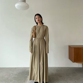 クラネ(CLANE)の【CLANE】　ANTIQUE VOLUME FLARE ONE PIECE(ロングワンピース/マキシワンピース)