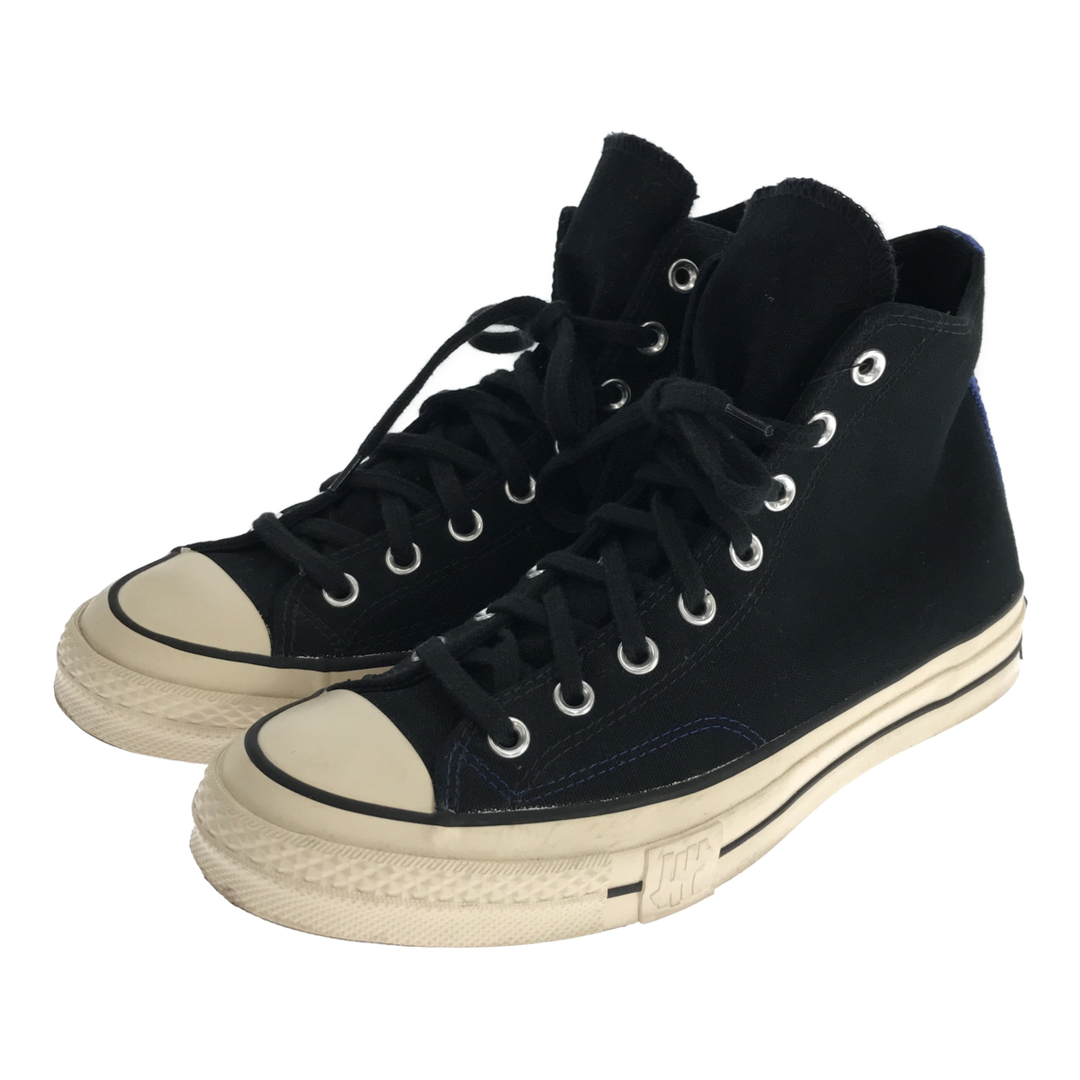 約cmヒールCONVERSE コンバース UNDEFEATED CHUCK 70 HI BLACK アンディフィーテッド チャックテイラー CT70 ハイカットスニーカー 27.5cm