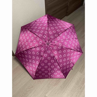 イヴサンローラン(Yves Saint Laurent)のYSLサンローラン折りたたみ雨傘 紫ピンク色(傘)