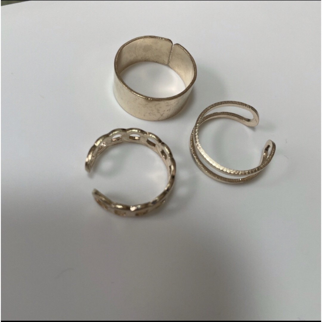 指輪　リング　ゴールド　レディース　メンズ　男女兼用　セット レディースのアクセサリー(リング(指輪))の商品写真