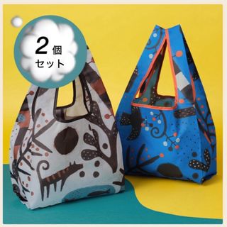 カルディ(KALDI)のKALDI カルディ非売品 エコバッグ ( ブルー ・ グレー  )  2点(ノベルティグッズ)