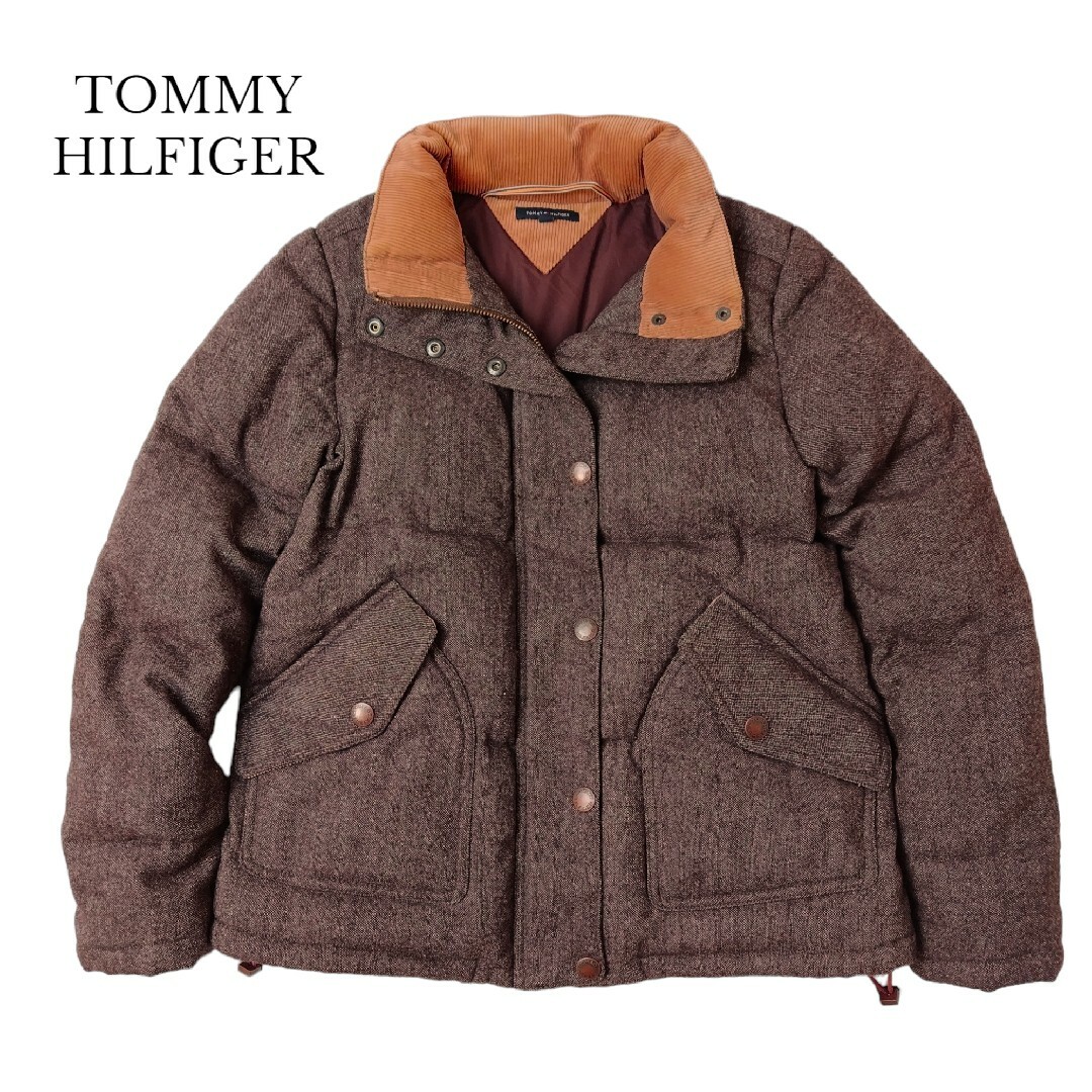 TOMMY HILFIGER(トミーヒルフィガー)の良品 TOMMY HILFIGER ダウン ブルゾン M ダークブラウン レディースのジャケット/アウター(ダウンジャケット)の商品写真