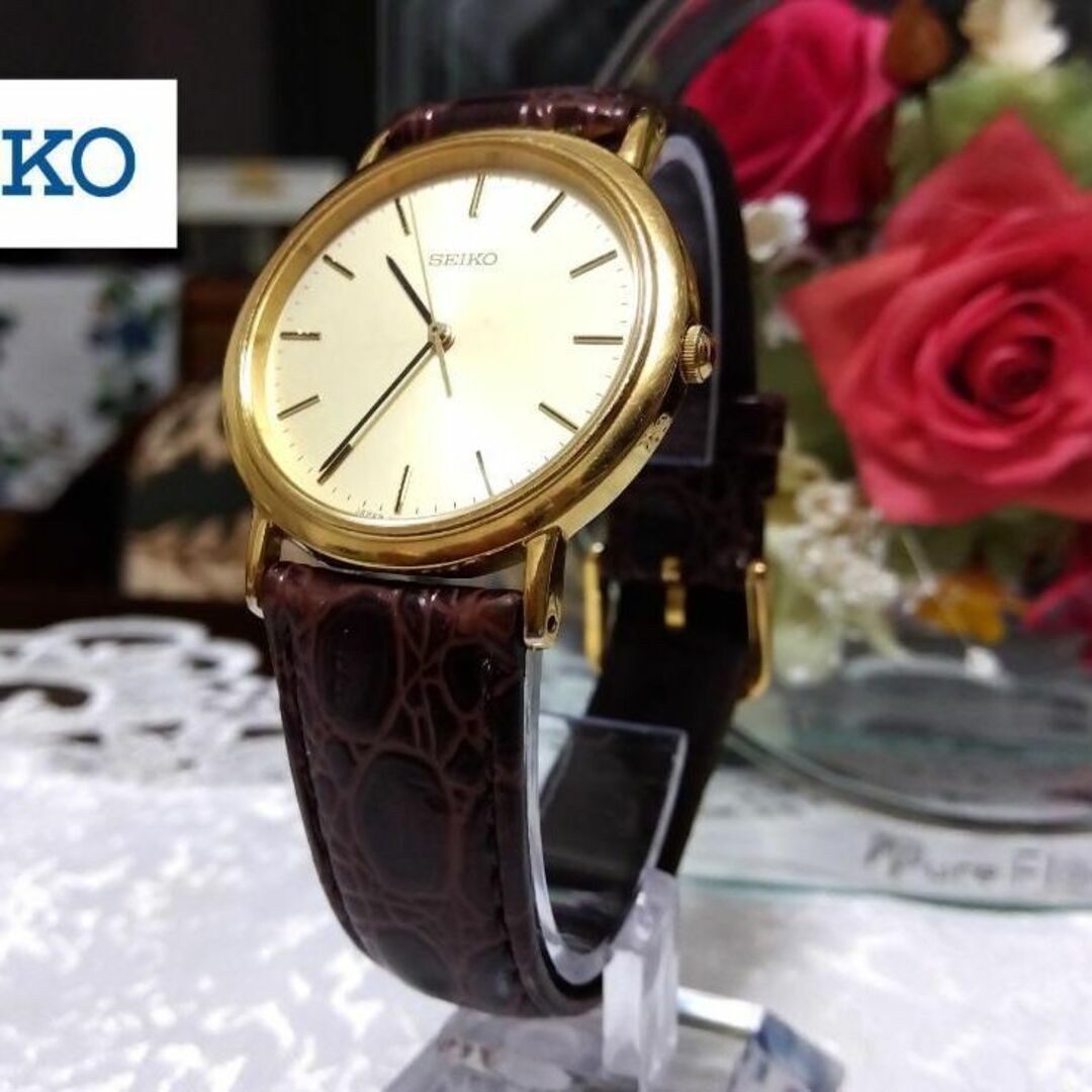 SEIKO - セイコー SEIKO 腕時計 稼働品 クォーツ ゴールド 美品