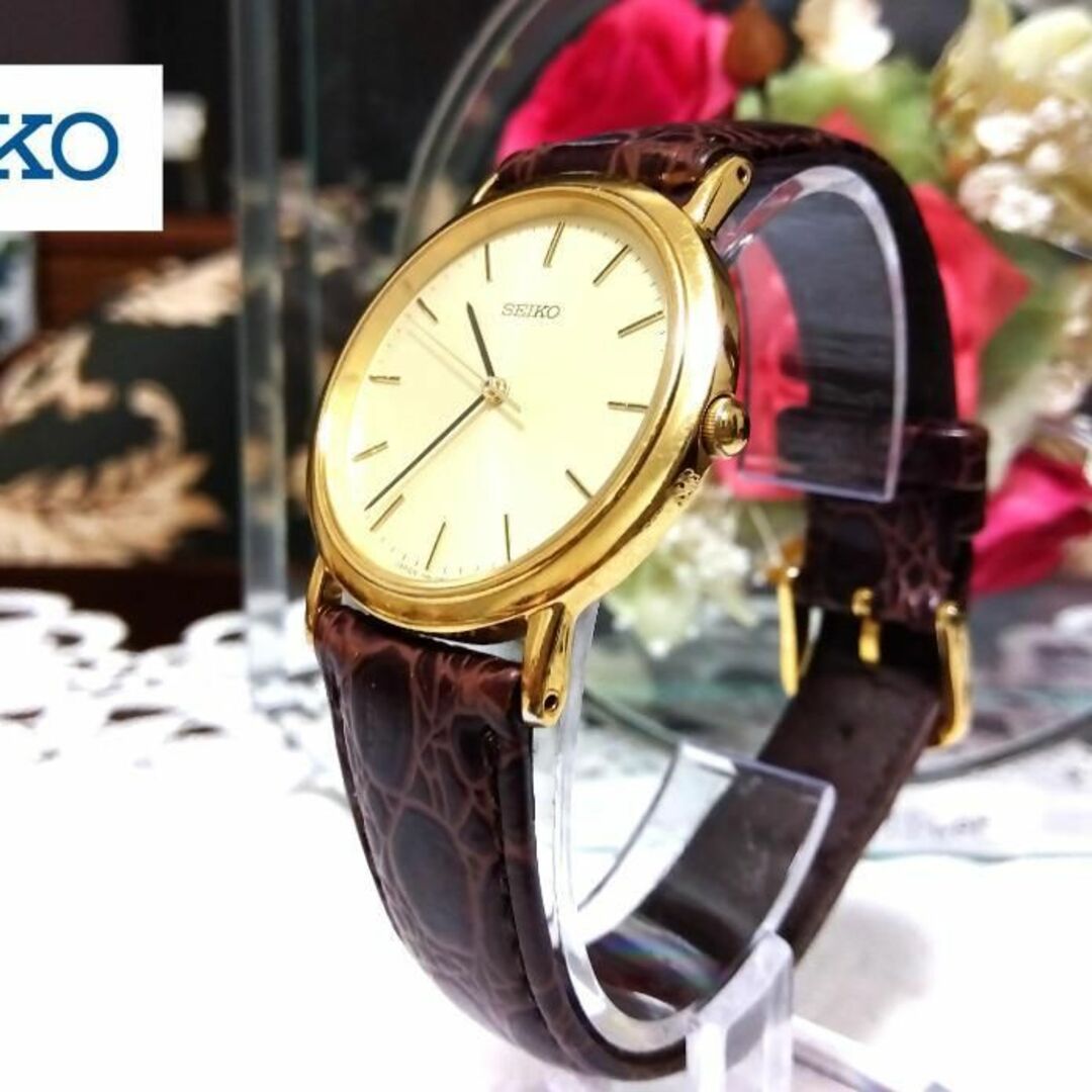 SEIKO(セイコー)のセイコー SEIKO 腕時計 稼働品 クォーツ ゴールド 美品 復刻モデル レディースのファッション小物(腕時計)の商品写真