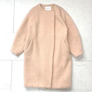 スピックアンドスパン(Spick & Span)のspick&span   ウール モヘヤ混 シャギー ノーカラー コート (ロングコート)