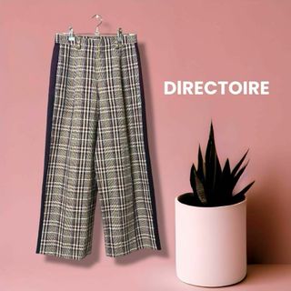 ディレクトワール(DIRECTOIRE)のDlRECTOIREディレクトワール/サイドラインチェックワイドパンツ(カジュアルパンツ)