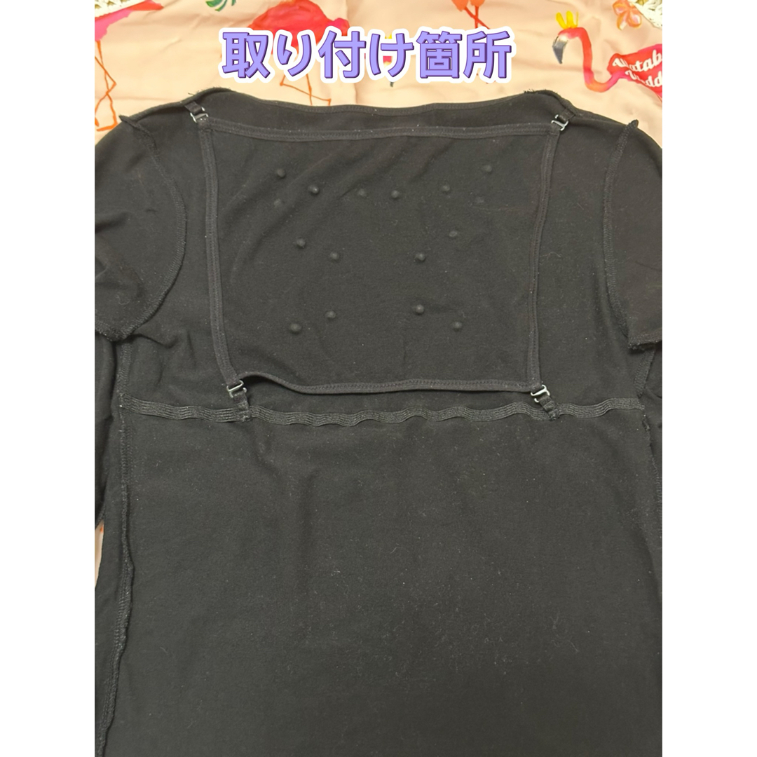 🌟ピップエレキバン🌟磁気パット付き七分袖シャツ☆黒☆ レディースのトップス(シャツ/ブラウス(長袖/七分))の商品写真