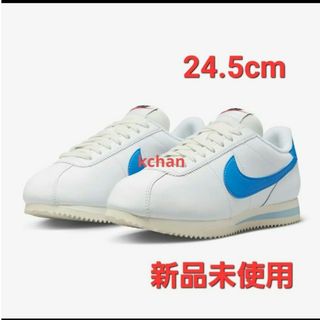 ナイキ(NIKE)の正規品 NIKE コルテッツ 水色 レザー 24.5cm　足元オシャレ(スニーカー)