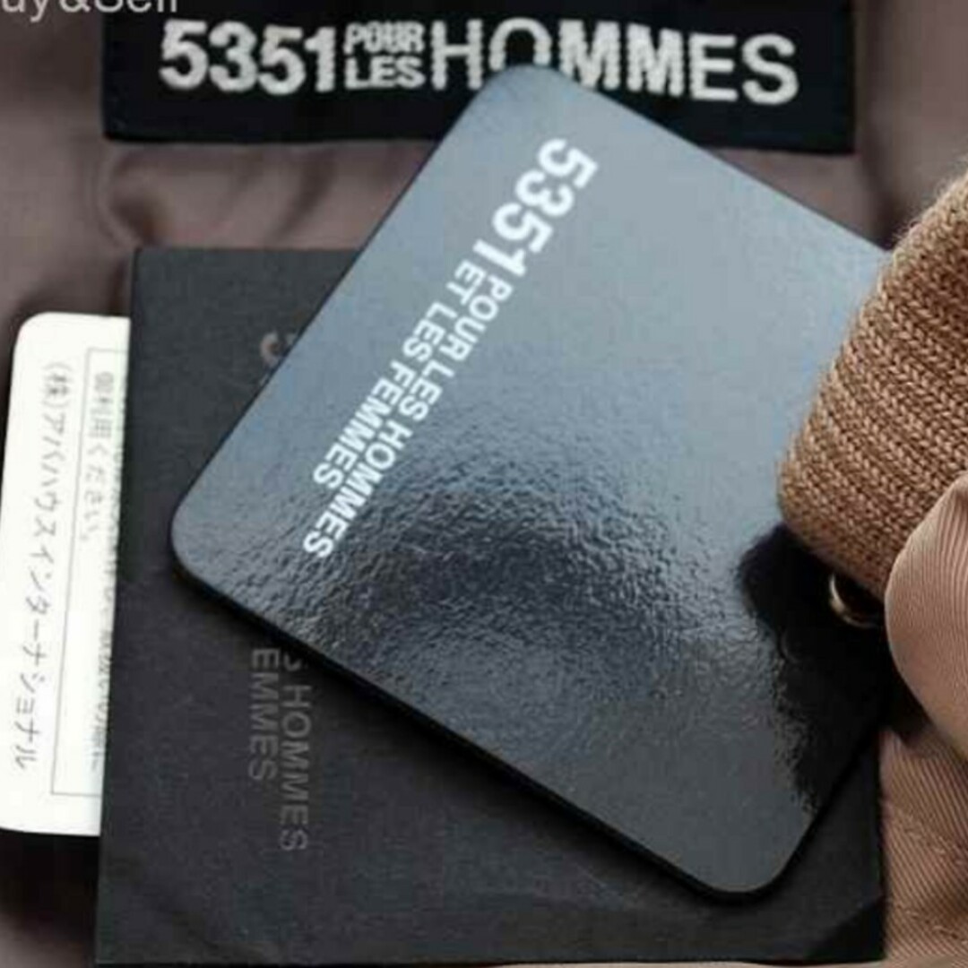 5351 POUR LES HOMMES(ゴーサンゴーイチプールオム)の【新品】8.8万円  プールオムフード取外し可能ダウンジャケット美ベージュカラー メンズのジャケット/アウター(ダウンジャケット)の商品写真