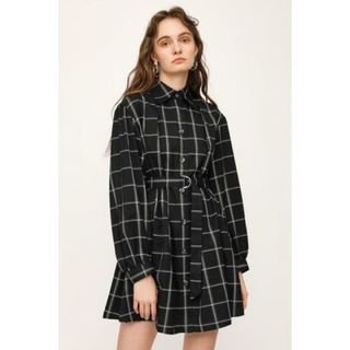 スライ(SLY)のスライ  PLAID TUCK SH MINI ワンピース(ミニワンピース)