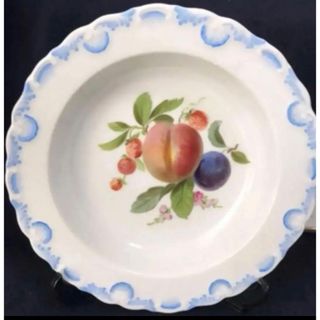 マイセン(MEISSEN)のマイセン  フルーツ＆フラワー  プラム プルーン 苺 フラワー シェル型(食器)