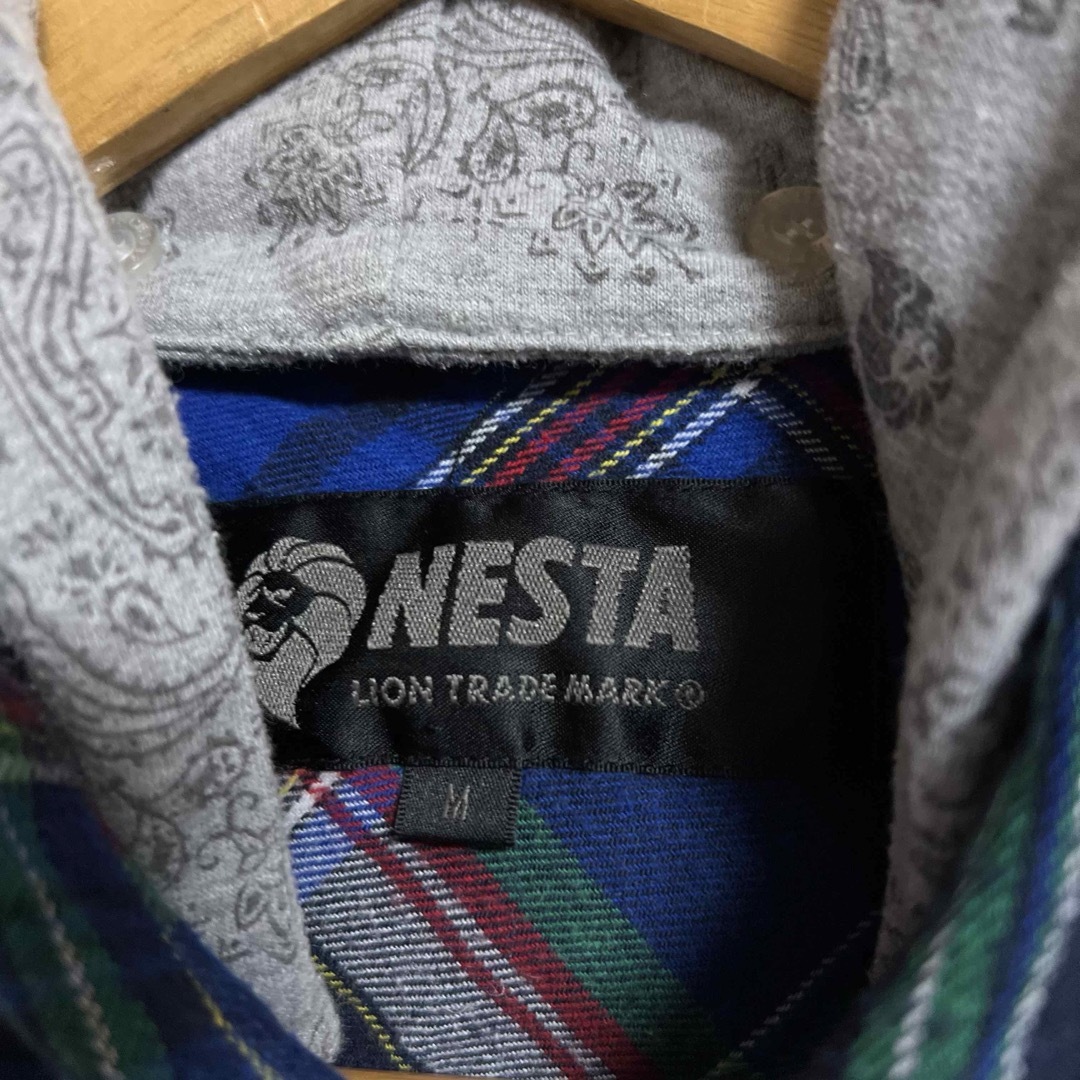 NESTA BRAND(ネスタブランド)のNESTA  パーカー　チェック　シャツ メンズのトップス(シャツ)の商品写真