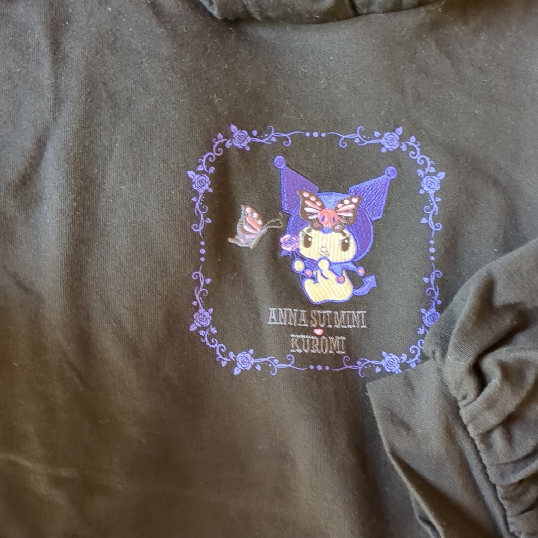 ANNA SUI mini - ANNA SUI mini×KUROMI☆スウェットワンピース 130 ブラック ANNA SUI mini - ANNA SUI mini×KUROMI☆スウェットワンピース 130 ブラック