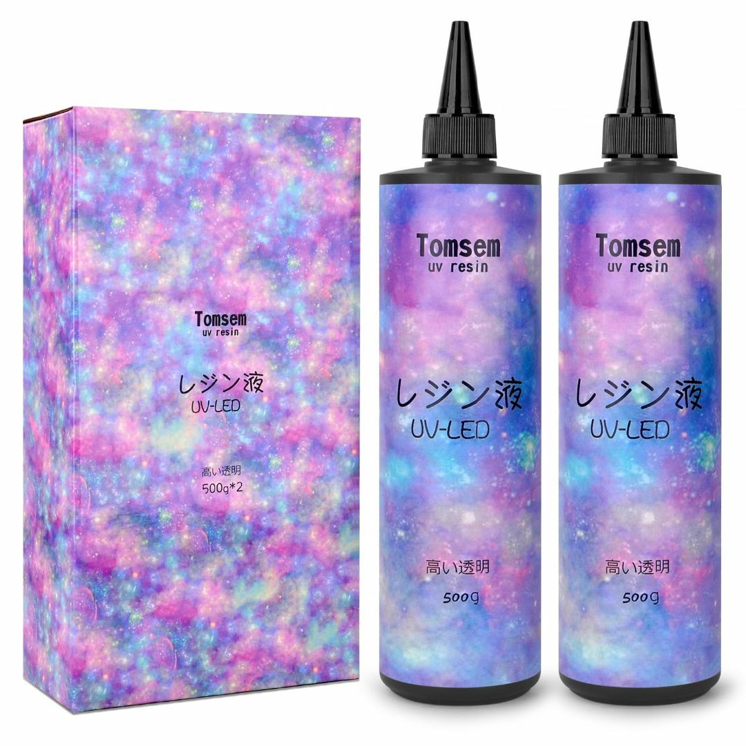 その他Tomsem レジン液 UV/LED対応 1000g 高い透明 詰替用 大容量