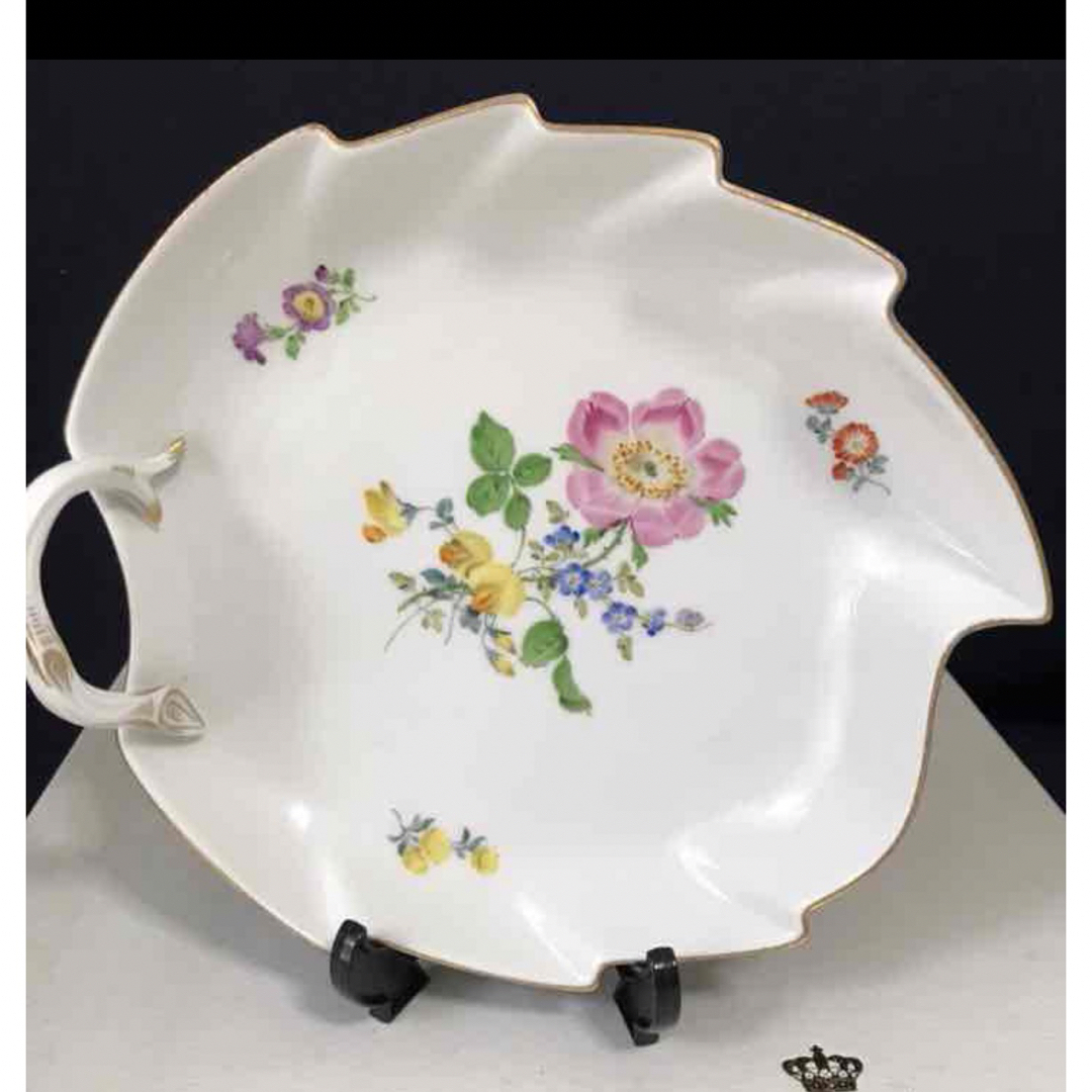 MEISSEN(マイセン)のマイセン 3つ花 野薔薇と勿忘草 スイトピー リーフディッシュ インテリア/住まい/日用品のキッチン/食器(食器)の商品写真