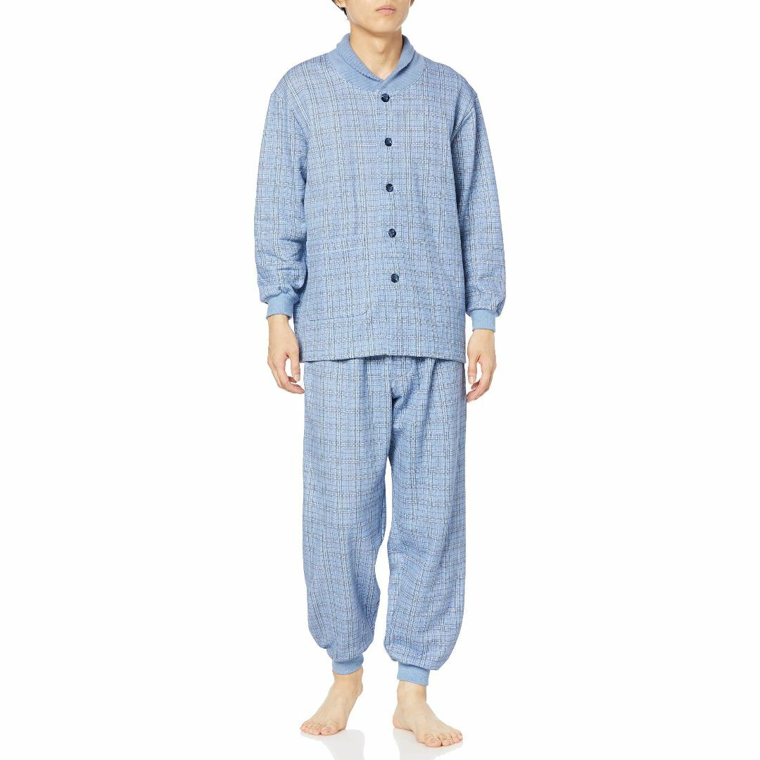 ファッション小物グンゼ パジャマ 極暖 長袖長パンツ･パンツ前あき 裏毛起毛 メンズ