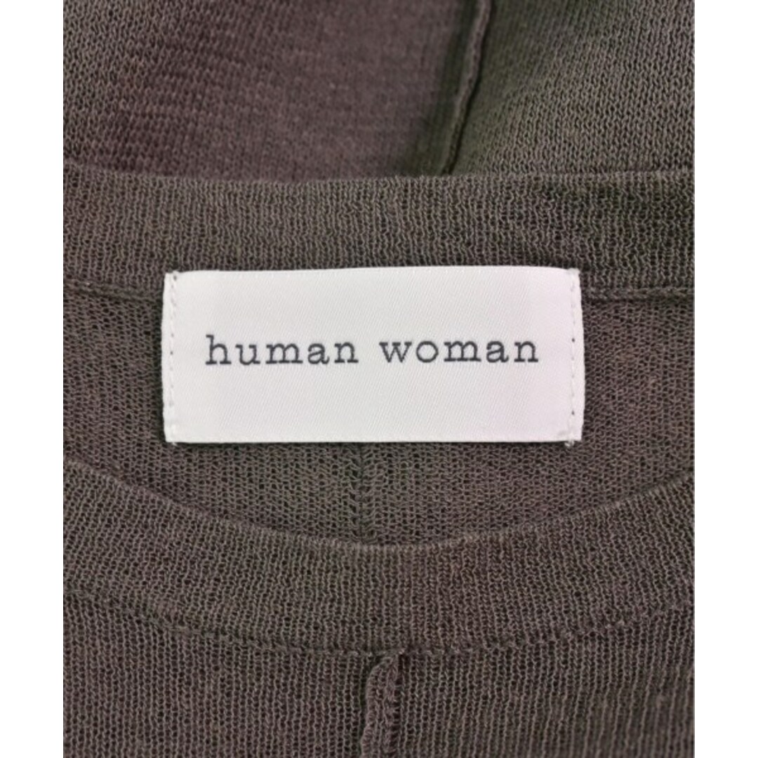 HUMAN WOMAN(ヒューマンウーマン)のHUMAN WOMAN ベスト/ノースリーブ M グレーベージュ 【古着】【中古】 レディースのトップス(ベスト/ジレ)の商品写真