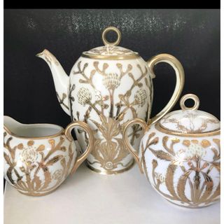 ノリタケ(Noritake)のオールドノリタケ  金盛り  金彩描き ポット セット(食器)