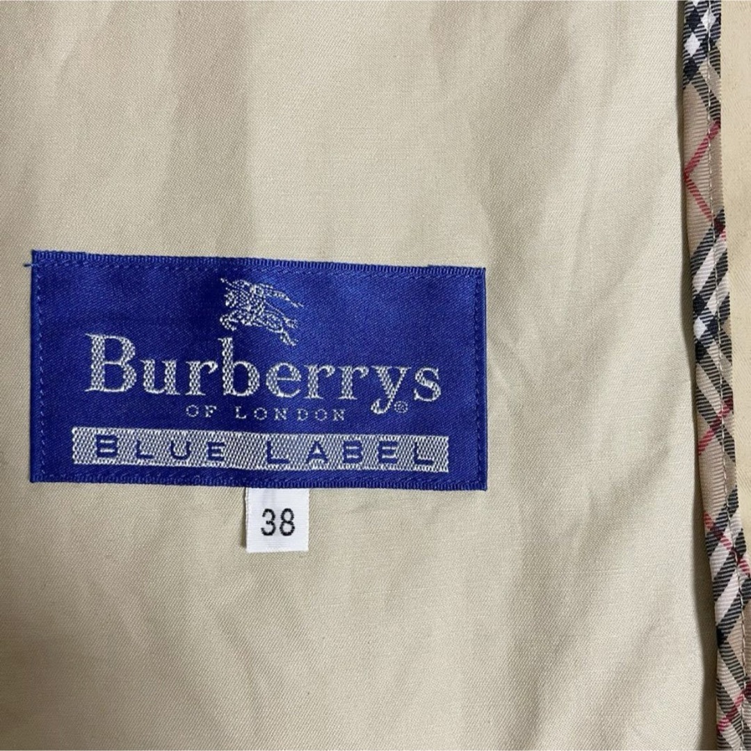 BURBERRY BLUE LABEL(バーバリーブルーレーベル)のBURBERRY バーバリー ブルーレーベル ブルゾン ベージュ 38 M レディースのジャケット/アウター(ブルゾン)の商品写真